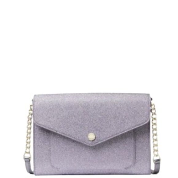 Kate Spade Tinsel Glitter Flap Crossbody - Lilac Frost - Picture 1 of 4
